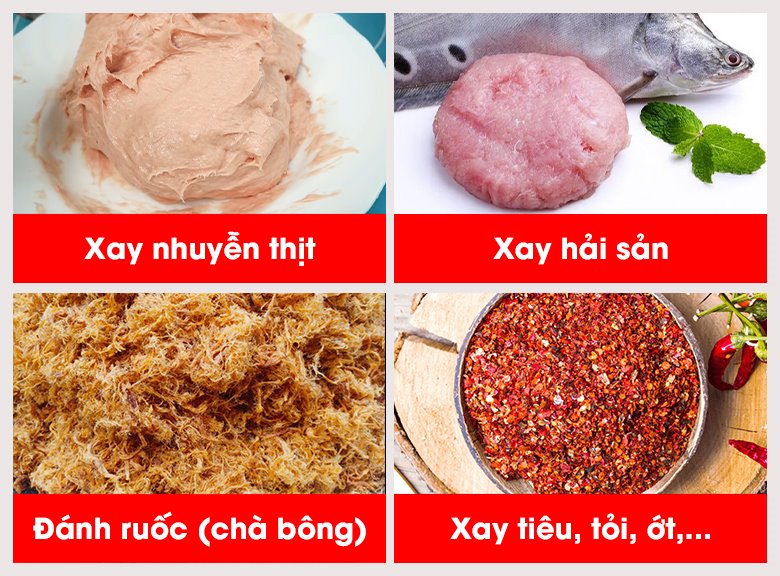 Máy xay giò chả 2kg dùng để xay đa dạng thực phẩm