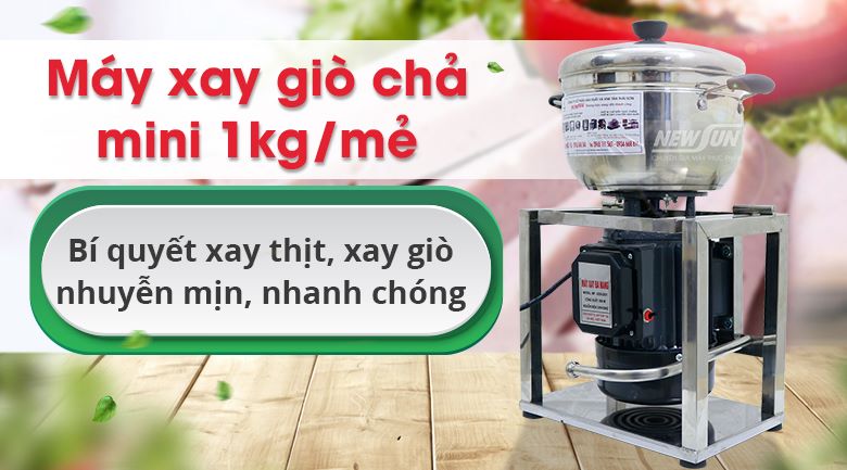 Hình ảnh máy xay giò chả mini 1kg/mẻ