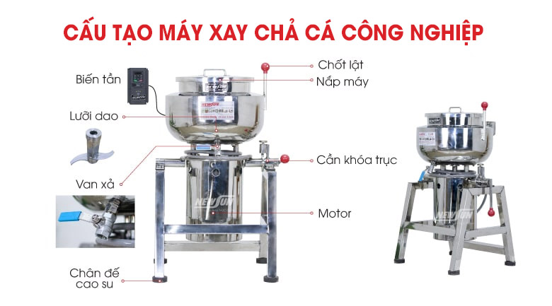 Cấu tạo máy làm chả cá công nghiệp