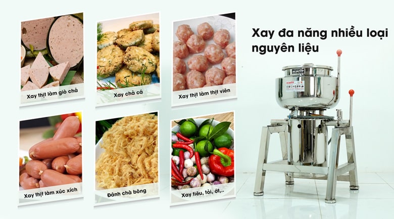 Xay đa năng nhiều loại nguyên liệu