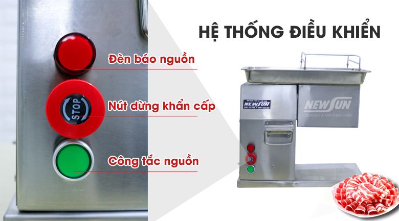 Bảng điều khiển máy thái thịt tươi sống QX250