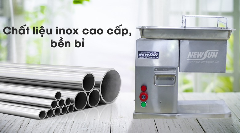 Thân vỏ máy bằng inox cao cấp, không han gỉ
