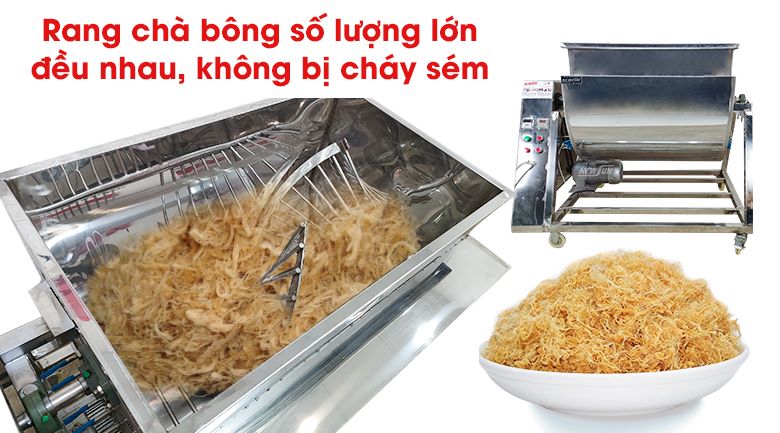 Chà bông tơi đều, thơm ngon nhờ hệ thống cánh đảo ưu việt Chà bông tơi đều, thơm ngon nhờ hệ thống cánh đảo ưu việt