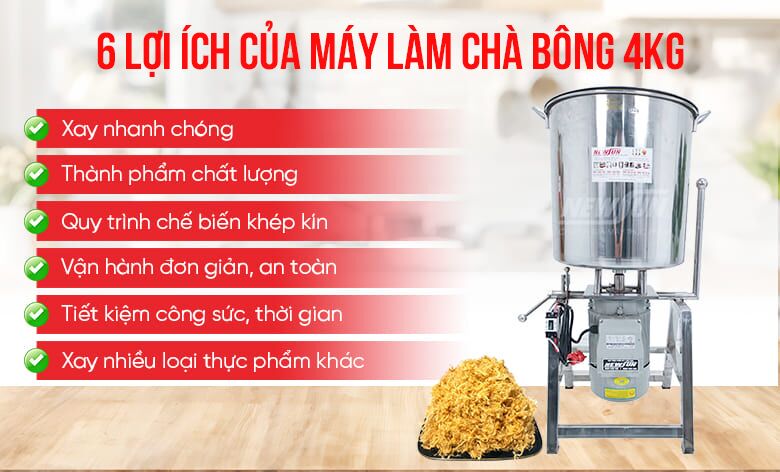 Lợi ích của việc sử dụng máy làm chà bông 4kg Lợi ích của việc sử dụng máy làm chà bông 4kg
