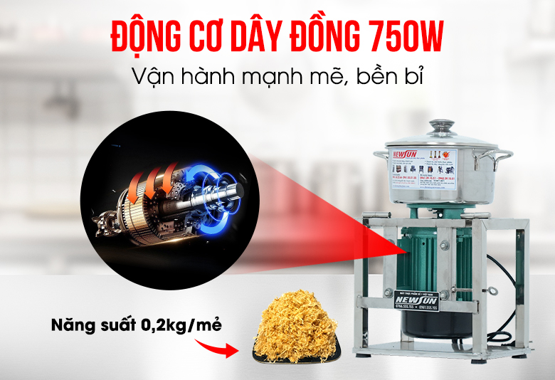 Động cơ dây đồng 750W vận hành mạnh mẽ, bền bỉ Động cơ dây đồng 750W vận hành mạnh mẽ, bền bỉ