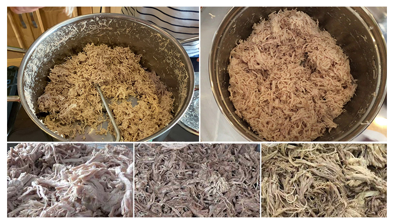 Thành phẩm ruốc sau khi sử dụng máy đánh ruốc 0,4kg Thành phẩm ruốc sau khi sử dụng máy đánh ruốc 0,4kg