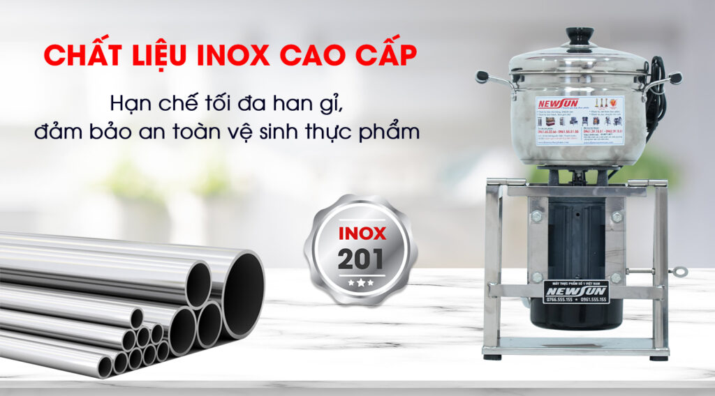 Chất liệu inox cao cấp, hạn chế tối đa han gỉ, đảm bảo vệ sinh an toàn thực phẩm Chất liệu inox cao cấp, hạn chế tối đa han gỉ, đảm bảo vệ sinh an toàn thực phẩm