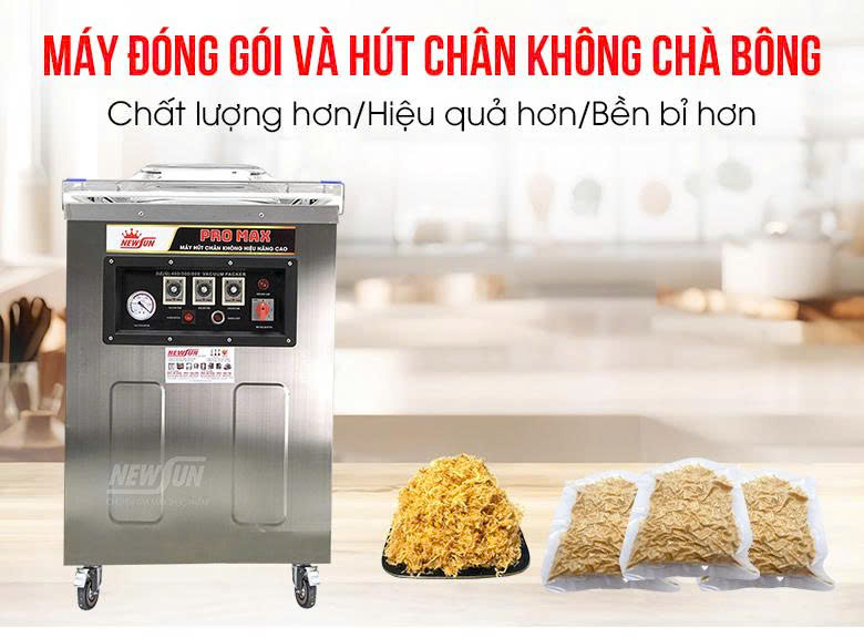 Máy đóng gói và hút chân không chà bông 