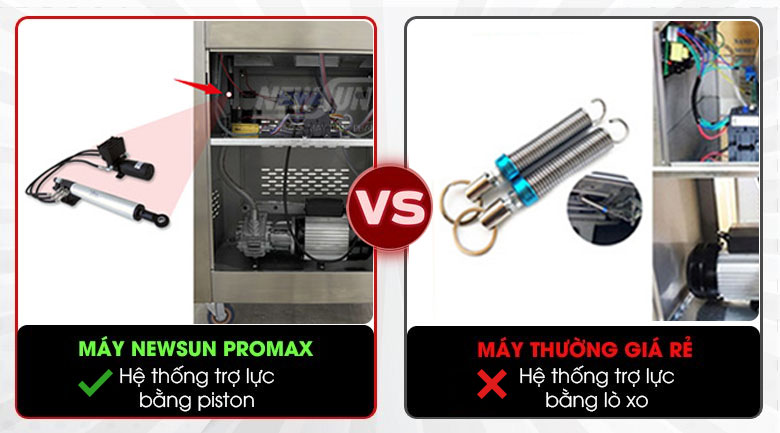 Máy đóng gói và hút chân không ruốc Hệ thống trợ lực bằng piston