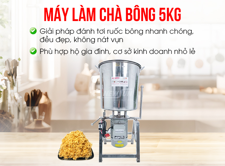Máy làm chà bông 5kg Máy làm chà bông 5kg