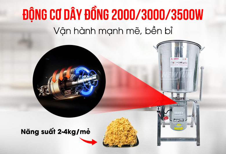 Động cơ dây đồng hoạt động mạnh mẽ, bền bỉ Động cơ dây đồng hoạt động mạnh mẽ, bền bỉ