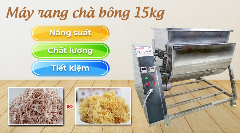 Máy sao ruốc 15kg cho thành phẩm ruốc bông đảm bảo năng suất, chất lượng mà tiết kiệm chi phí Máy sao ruốc 15kg cho thành phẩm ruốc bông đảm bảo năng suất, chất lượng mà tiết kiệm chi phí
