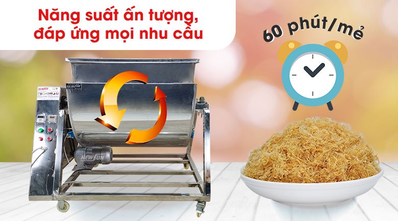 Chà bông đạt năng suất, chất lượng cao khi sử dụng máy sấy ruốc Chà bông đạt năng suất, chất lượng cao khi sử dụng máy sấy ruốc