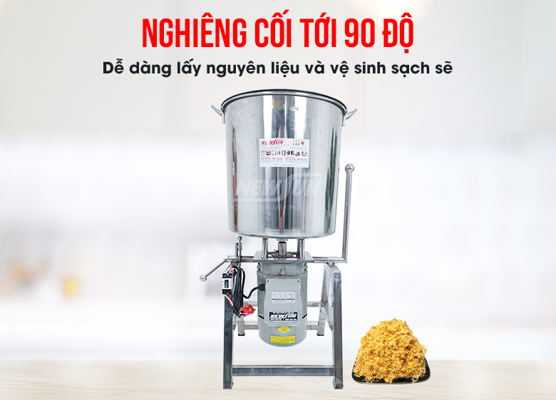 Cối nghiêng 90 độ giúp lấy ruốc và vệ sinh dễ dàng Cối nghiêng 90 độ giúp lấy ruốc và vệ sinh dễ dàng