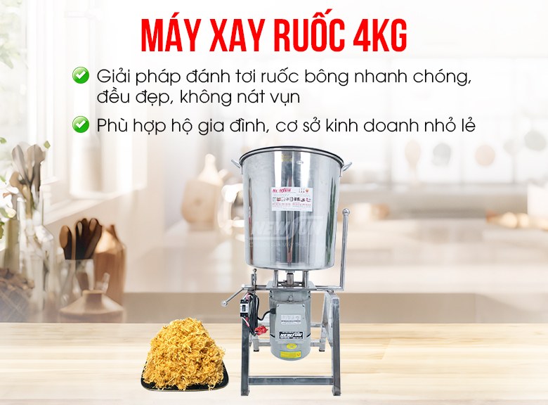 Hình ảnh máy làm chà bông 5kg Hình ảnh máy làm chà bông 5kg
