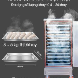 Hấp được nhiều khay trong một lần