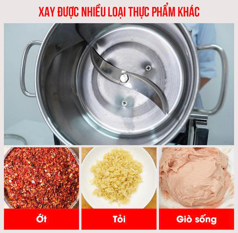 Máy đánh chà bông 0,2kg Lưỡi dao sắc bén giúp xay được nhiều loại thực phẩm khác