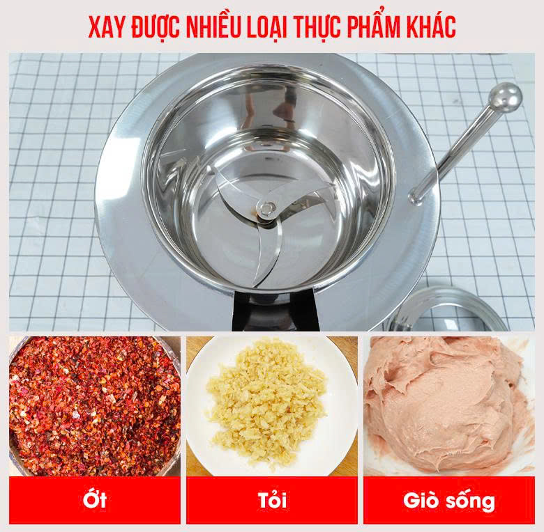 Máy xay chà bông 0,8kg Lưỡi dao sắc bén giúp xay được nhiều loại thực phẩm khác