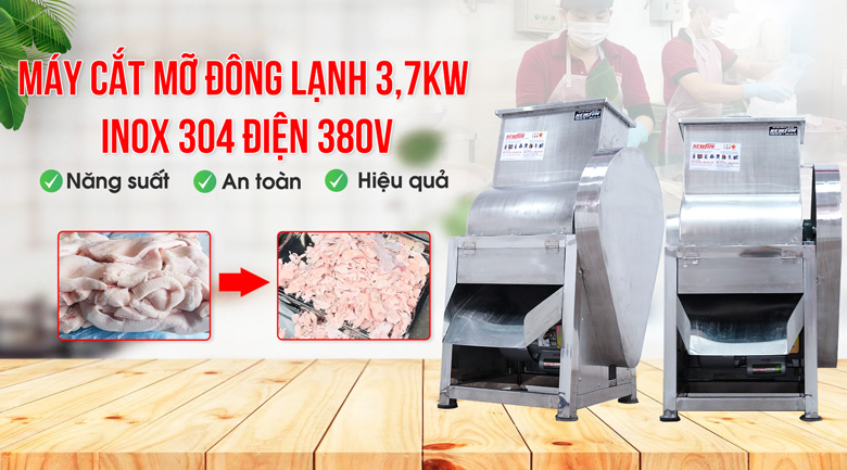 Máy chặt mỡ đông lạnh 3,7kW