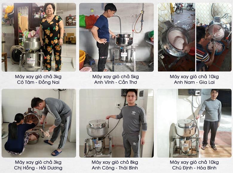 Mách bạn địa chỉ mua máy xay giò chả Quảng Ninh đáng tin cậy Khách hàng sử dụng máy xay giò chả