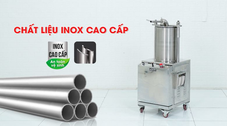 Sử dụng chất liệu inox cao cấp để chế tạo Sử dụng chất liệu inox cao cấp để chế tạo