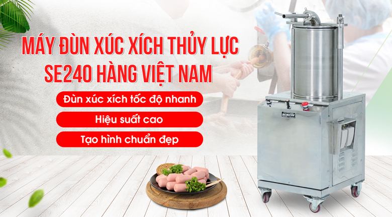 Máy đùn xúc xích thủy lực 1100W SE240 350kg/h Máy đùn xúc xích thủy lực 1100W SE240 350kg/h