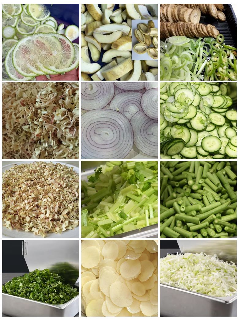 Rau củ được cắt thái khi sử dụng máy Rau củ được cắt thái khi sử dụng máy