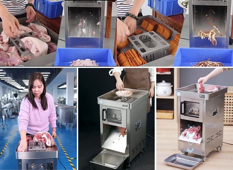 Vận hành máy thái thịt tươi sống DQ-8N