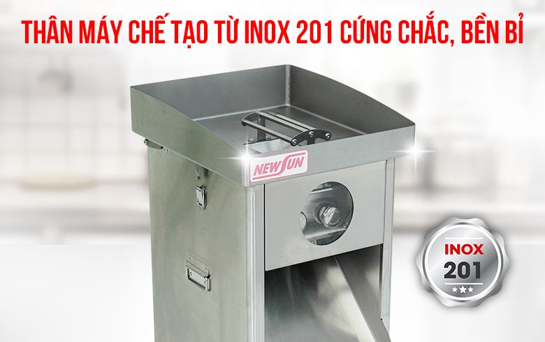 Thân máy inox 201 của máy thái thịt tươi sống TQ-III