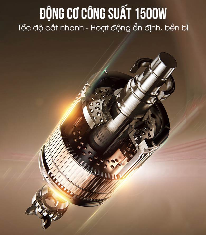 Động cơ mạnh mẽ của máy thái thịt tươi sống TQ-III