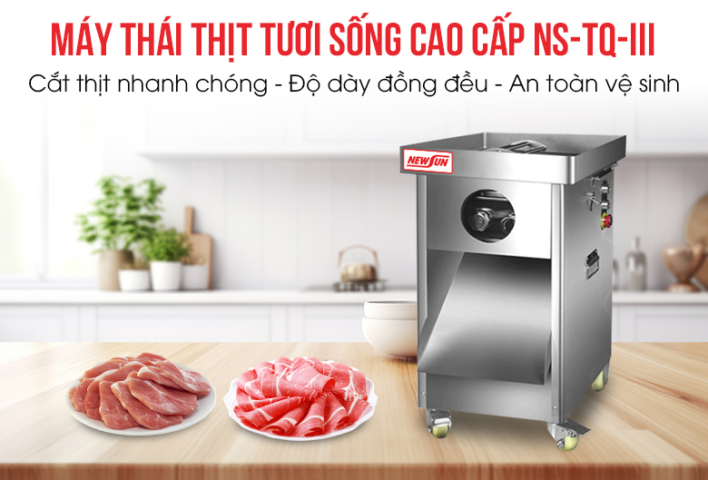 Máy thái thịt tươi sống TQ-III dao kép công suất lớn