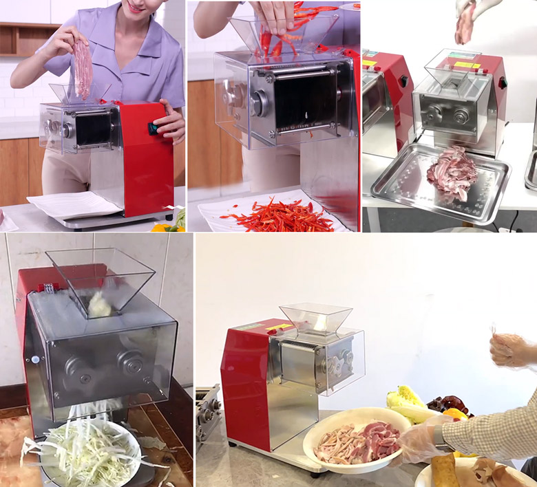 Lát thịt mỏng đều nguyên thớ được cắt từ máy DQ90