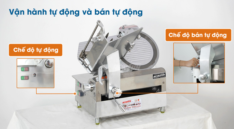 Máy thái thịt se lạnh SL300BN (bản cao cấp) Máy SL300BN vận hành linh hoạt với hai chế độ tự động và bán tự động