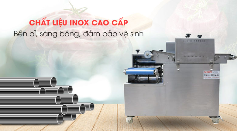 Máy thái thịt công nghiệp NS-XR-QD600 Chất liệu inox cao cấp chống han gỉ của dòng máy thái thịt NS-XR-QD600