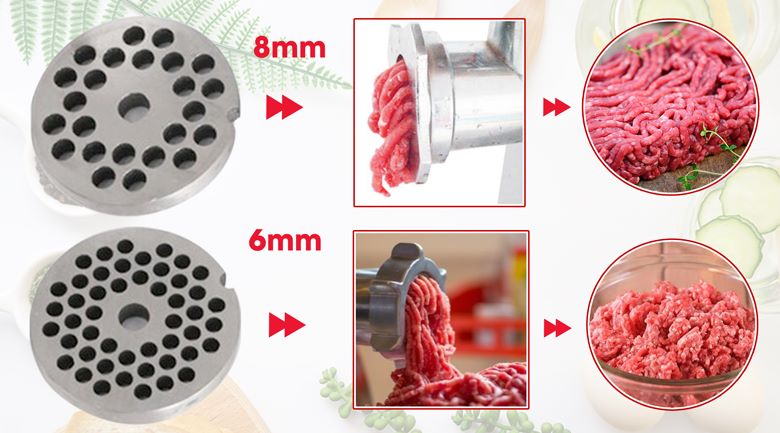 Máy xay đùn thịt Việt Nam MXĐTVN-32N 3kW chính hãng Sở hữu 2 mặt sàng 6mm và 8mm