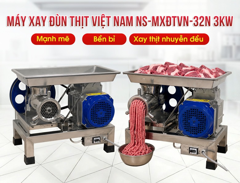 Máy xay đùn thịt Việt Nam MXĐTVN-32N 3kW chính hãng Máy xay đùn thịt Việt Nam MXĐTVN-32N 3kW uy tín